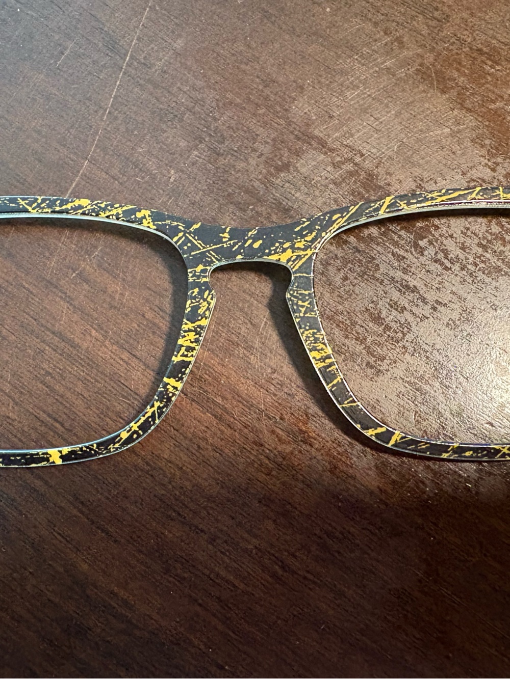 Pittsburgh Penguins Yellow Splatter Eyeglass Frames